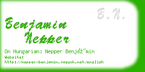 benjamin nepper business card